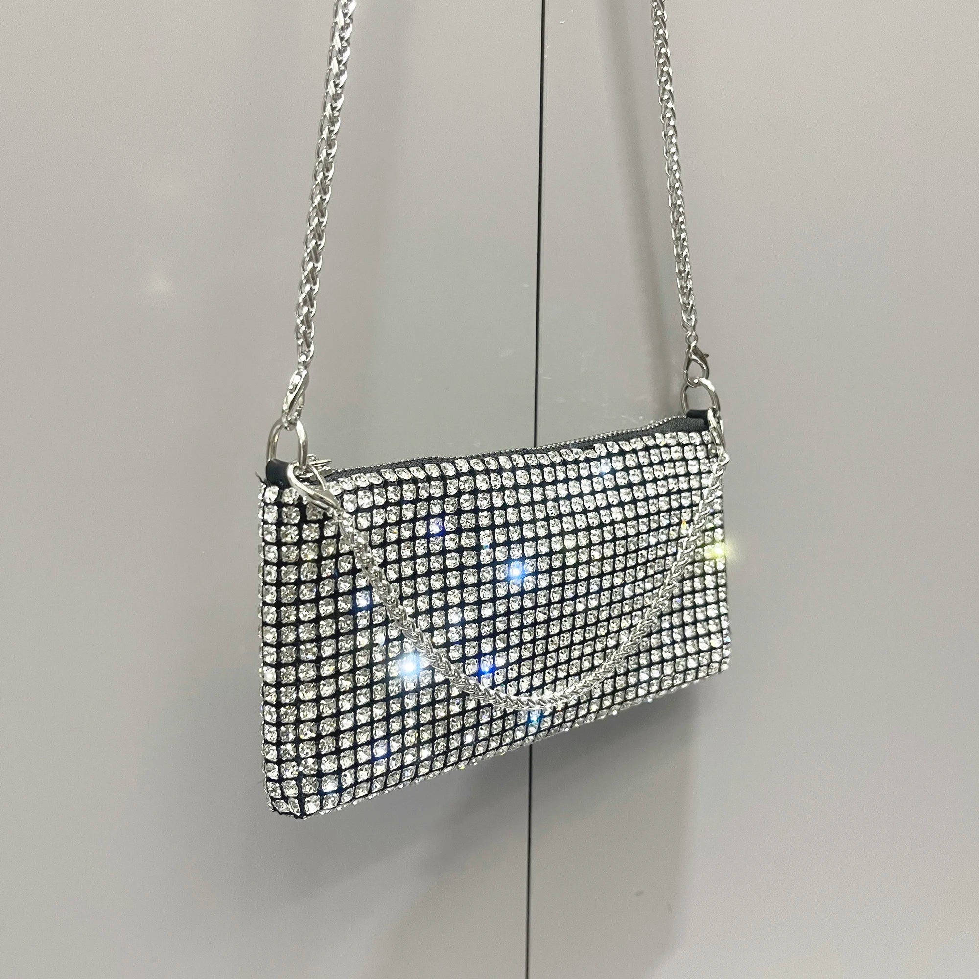 Designer Rhinestone Shoulder Bag