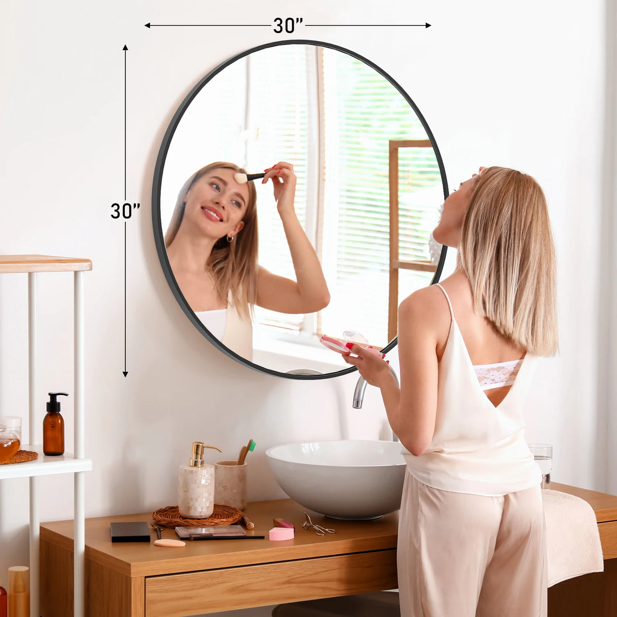 Large Round Vanity Mirror