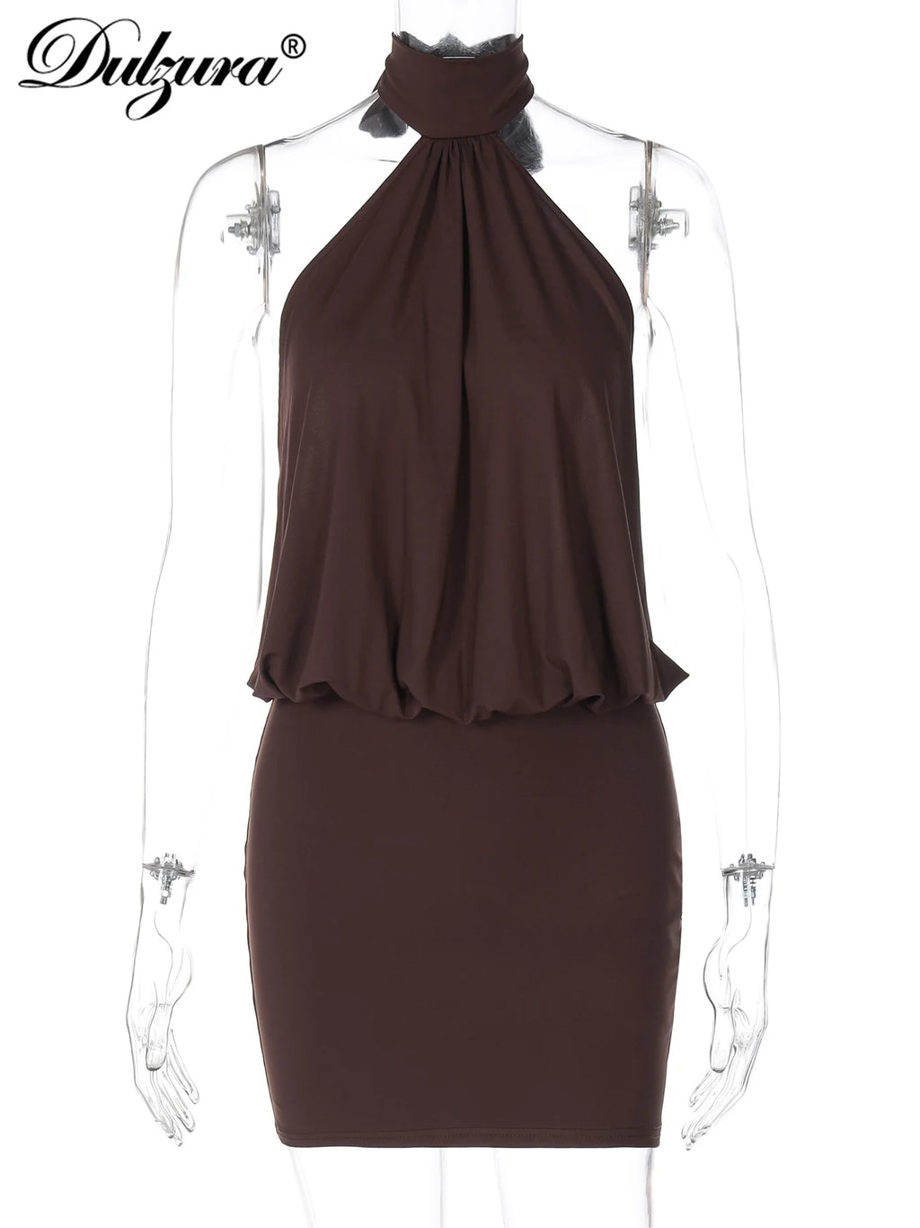 The Backless Lace-up Bodycon Dress