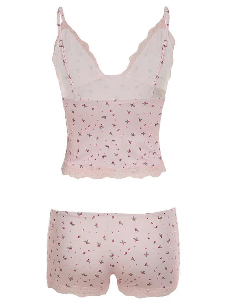 Floral Lace Camisol Set