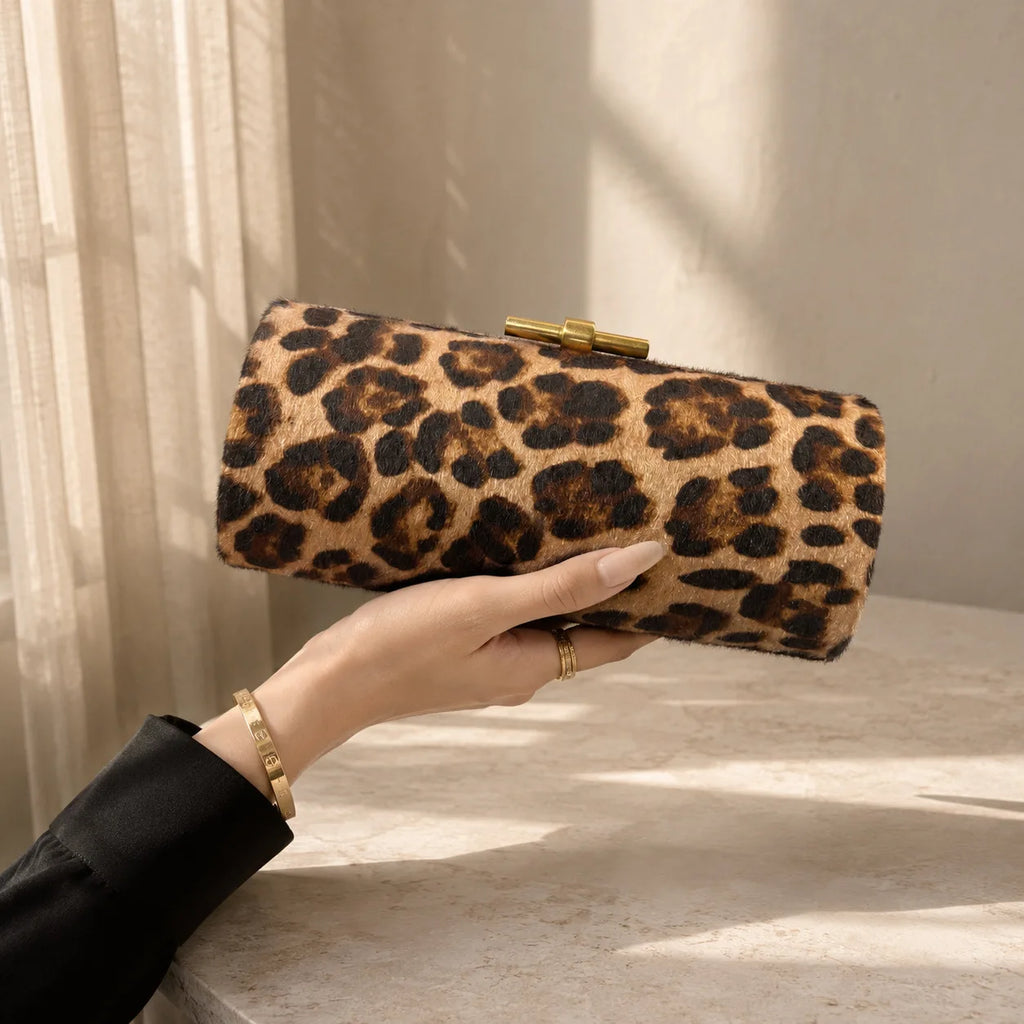 The Velvet Leather Clutch Crossbody