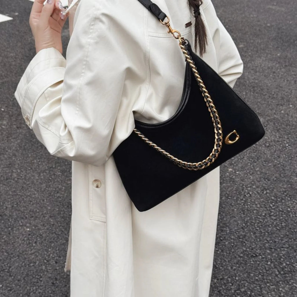 The Suede Chain Tote