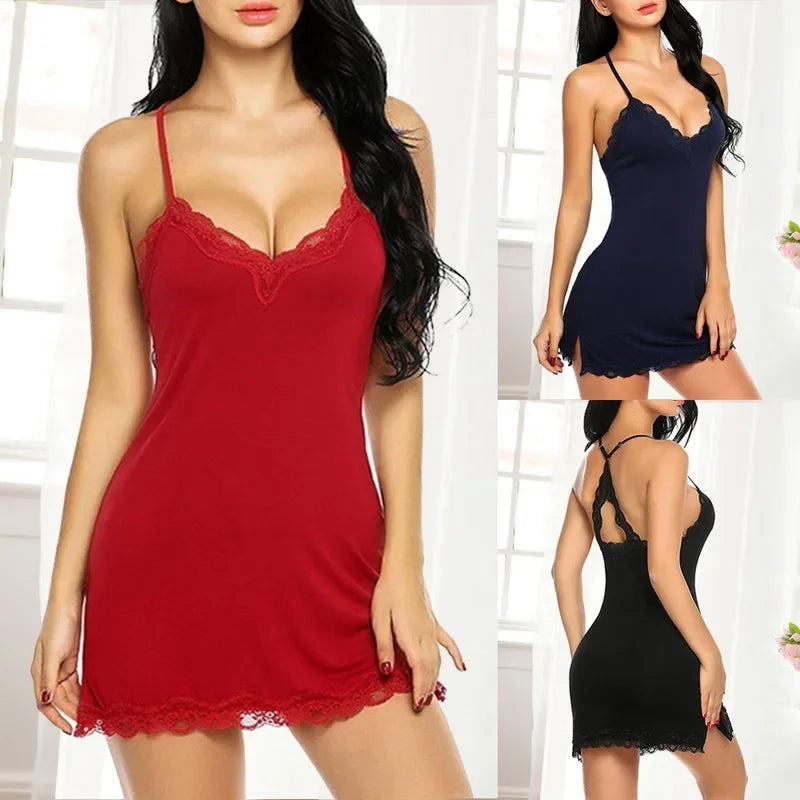 Silk Satin Lace Nightgown