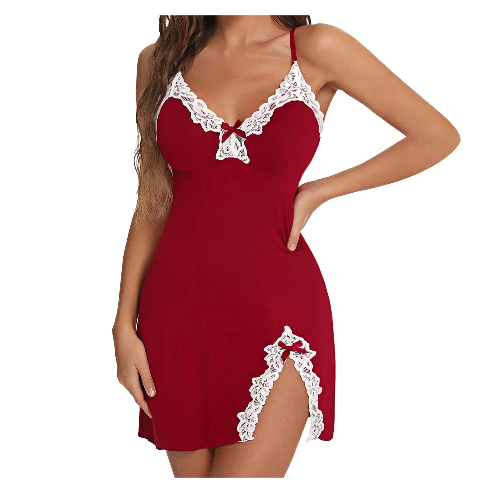Silk Satin V-Neck Nightgown