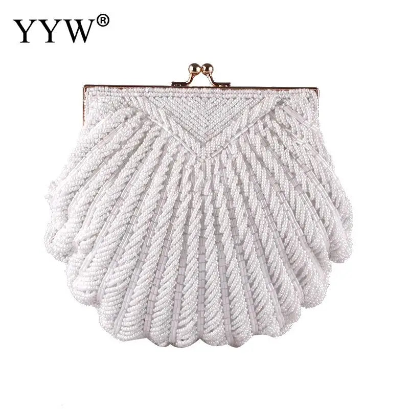 Beaded Shell Clutch Bag
