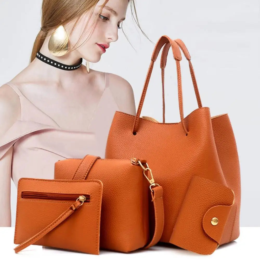 The 4 Piece Dream Faux Leather Handbag Set