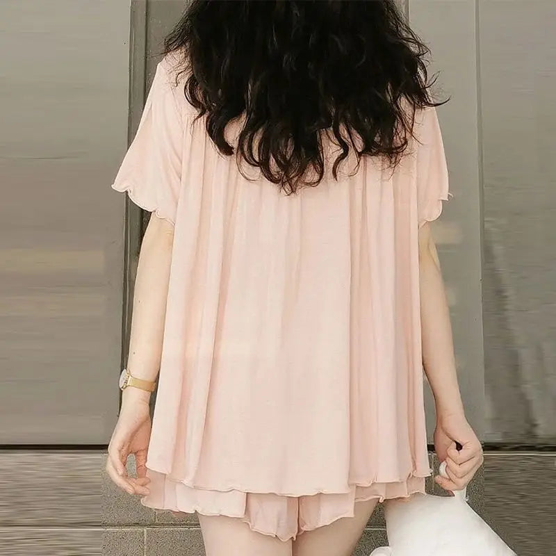 Ruffled Pajama Set