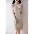 Merino Wool Turtleneck Sweater Dress
