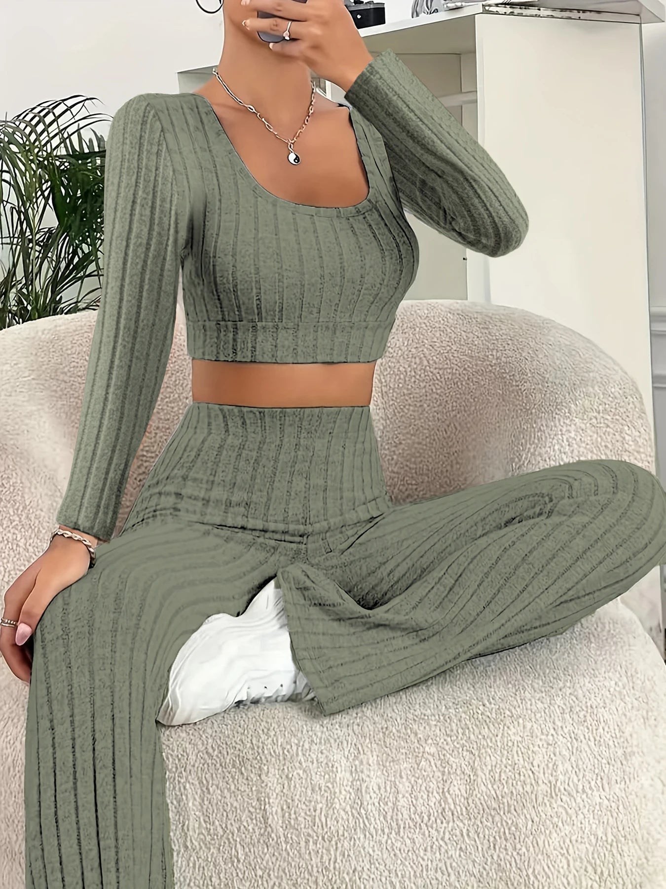 Fleece Silhouette Loungewear Set