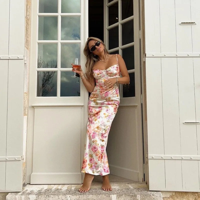 Floral Spaghetti Strap Dress