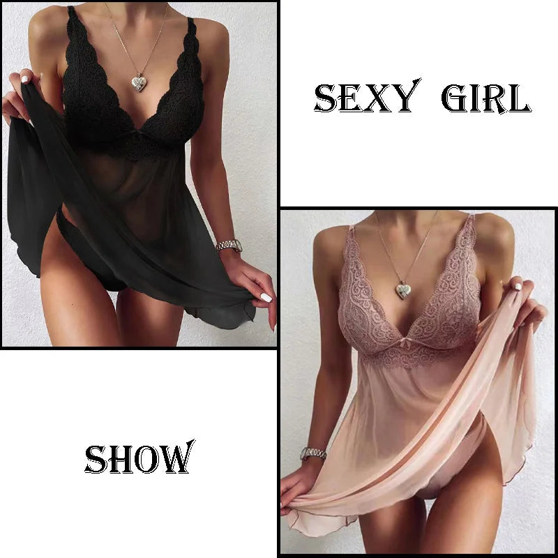 Lace Halter Nightgown