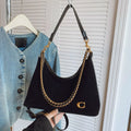 The Suede Chain Tote