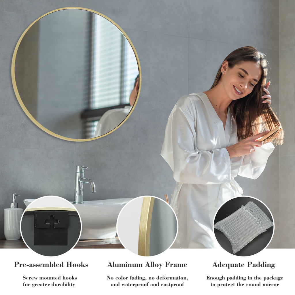 Large Round Vanity Mirror