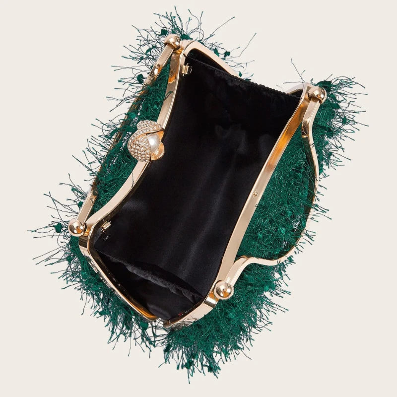 Feather Tassel Clutch