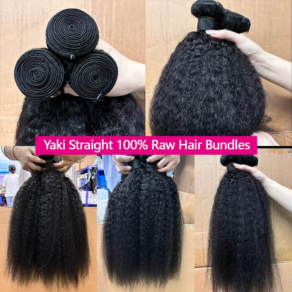 Deep Yaki / Kinky Straight Human Hair Bundles