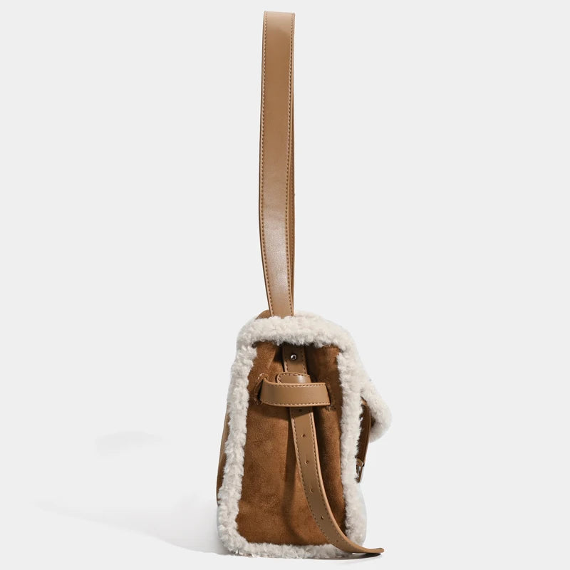 Faux Suede Underarm Bag