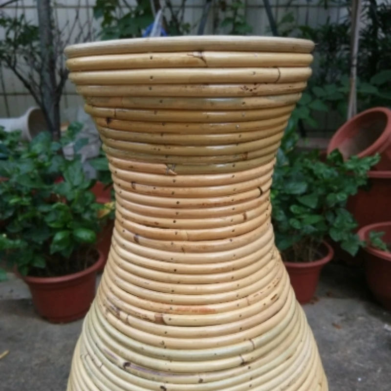 Woven Rattan Floor Vase