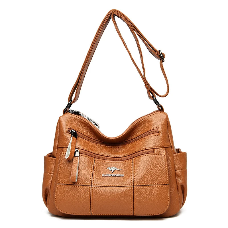 Leather Crossbody Tote