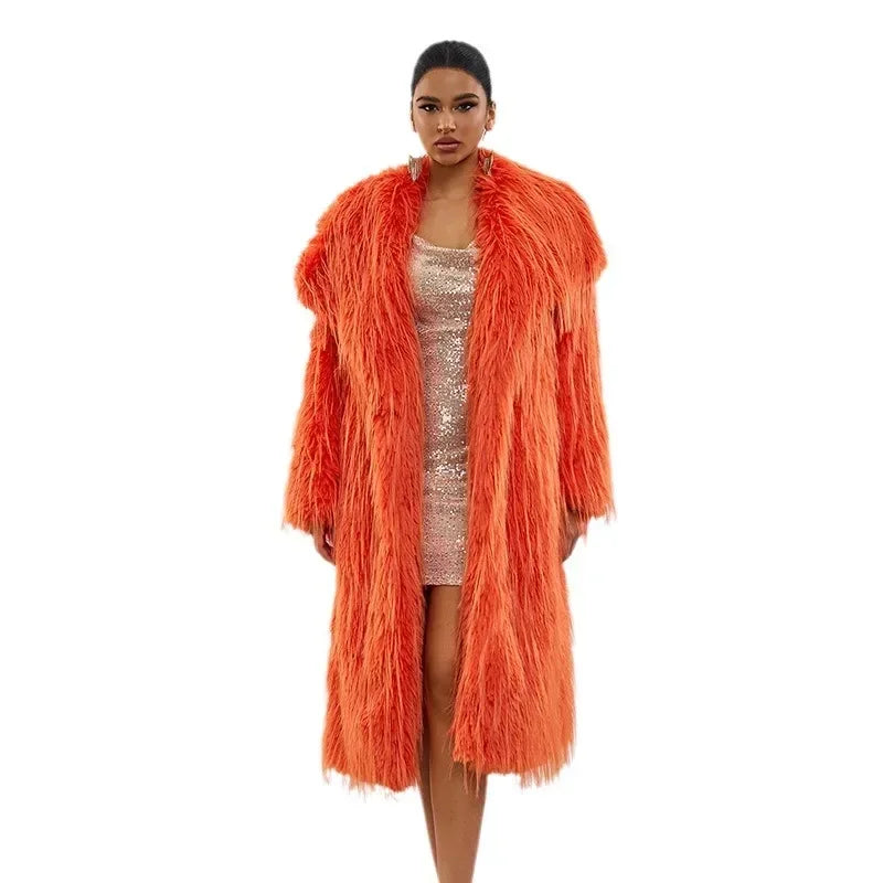 Tassel Faux Fur Coat