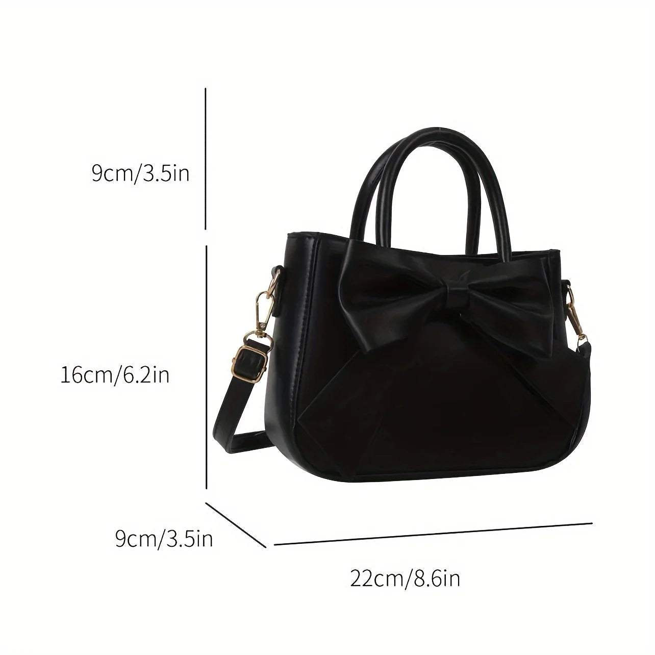 Black Bow Crossbody Bag