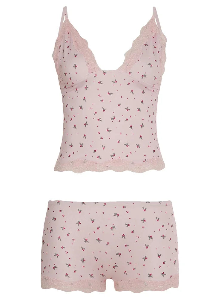Floral Lace Camisol Set