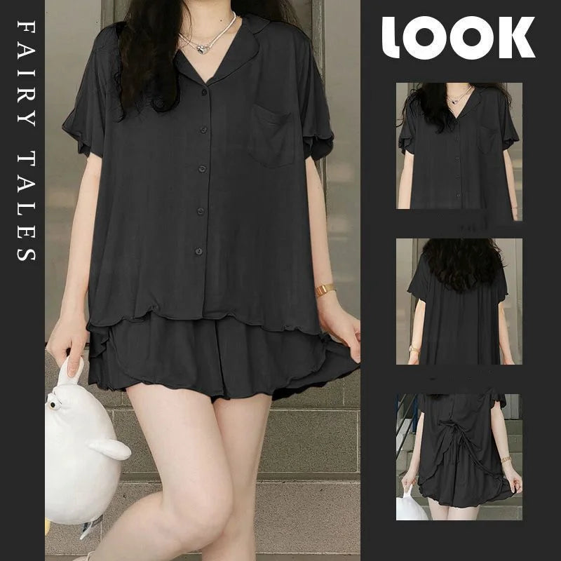 Ruffled Pajama Set