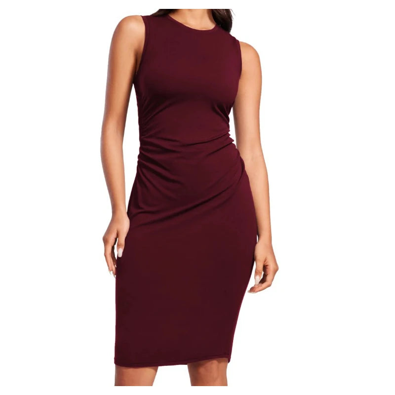 Pleated Midi Dress