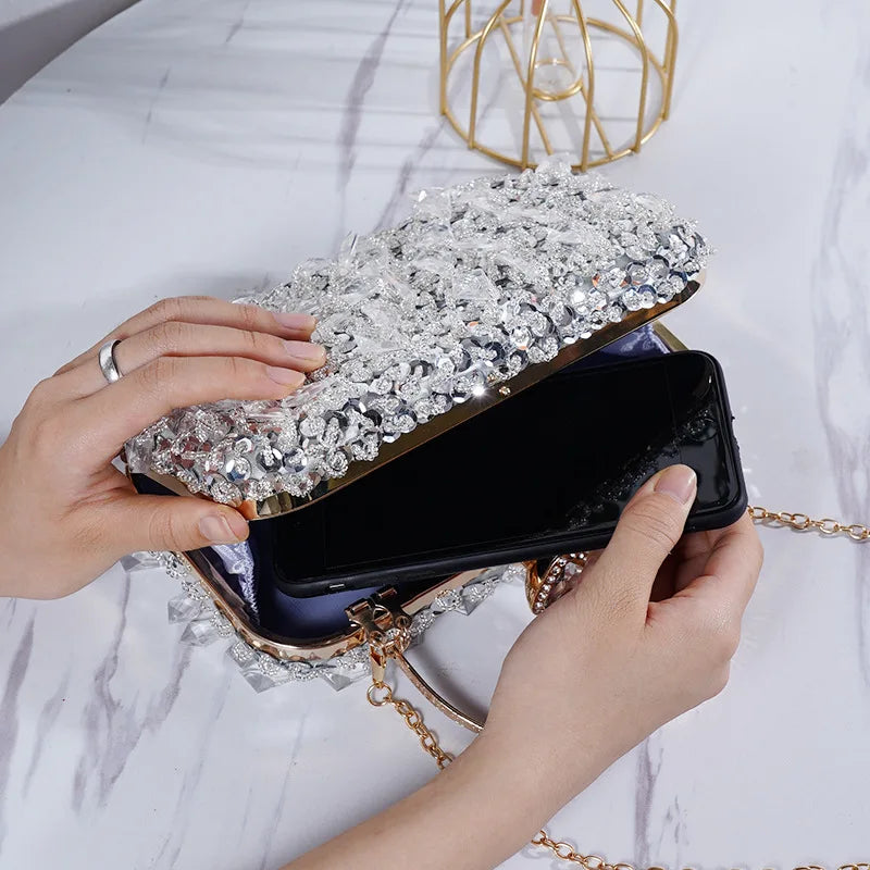 Sequin Beaded Evening Clutch