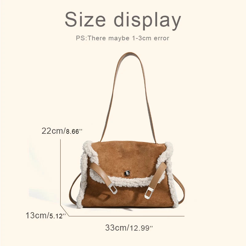 Faux Suede Underarm Bag