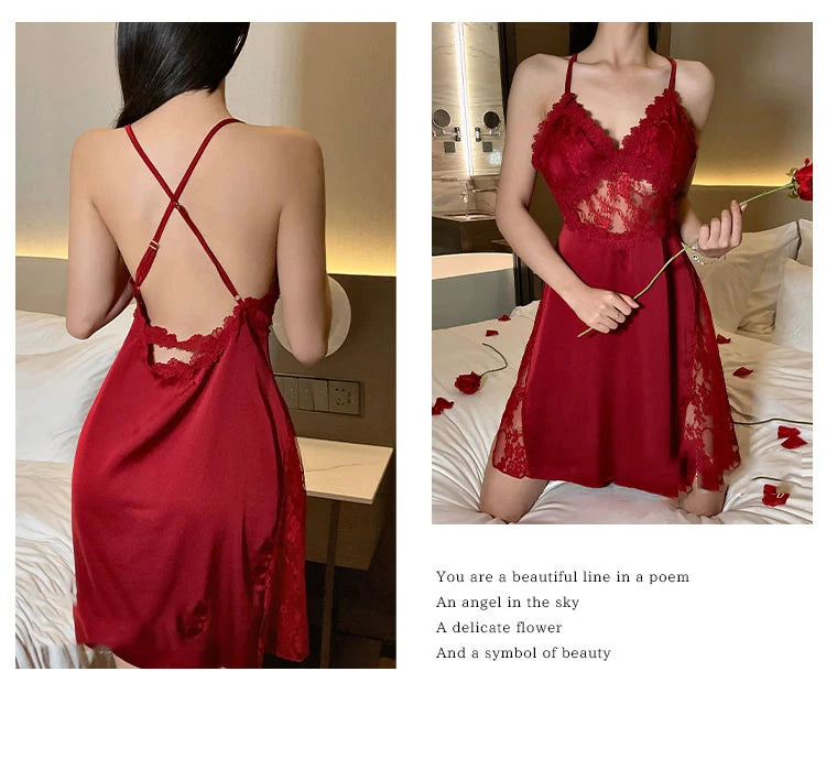 The Satin Lace Camisole Nightgown