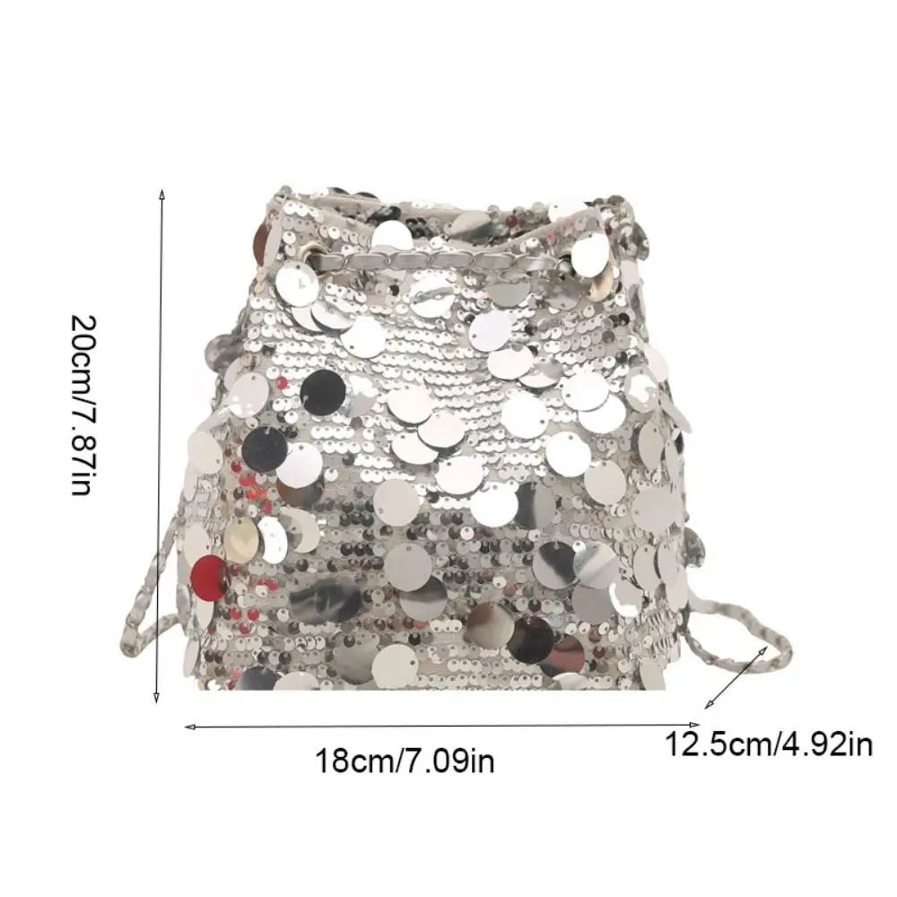 Sequin Bucket Shoulder Bag