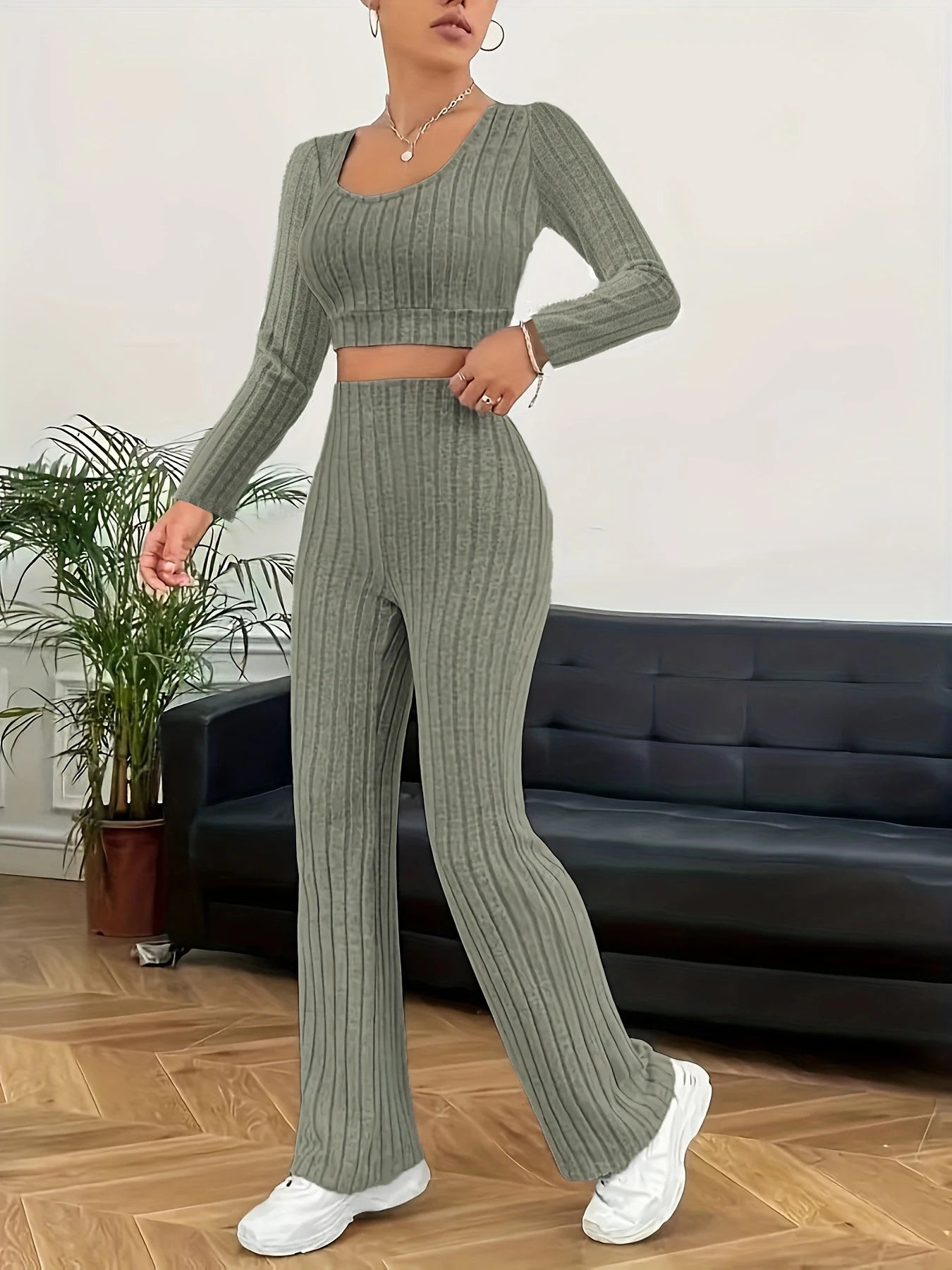 Fleece Silhouette Loungewear Set