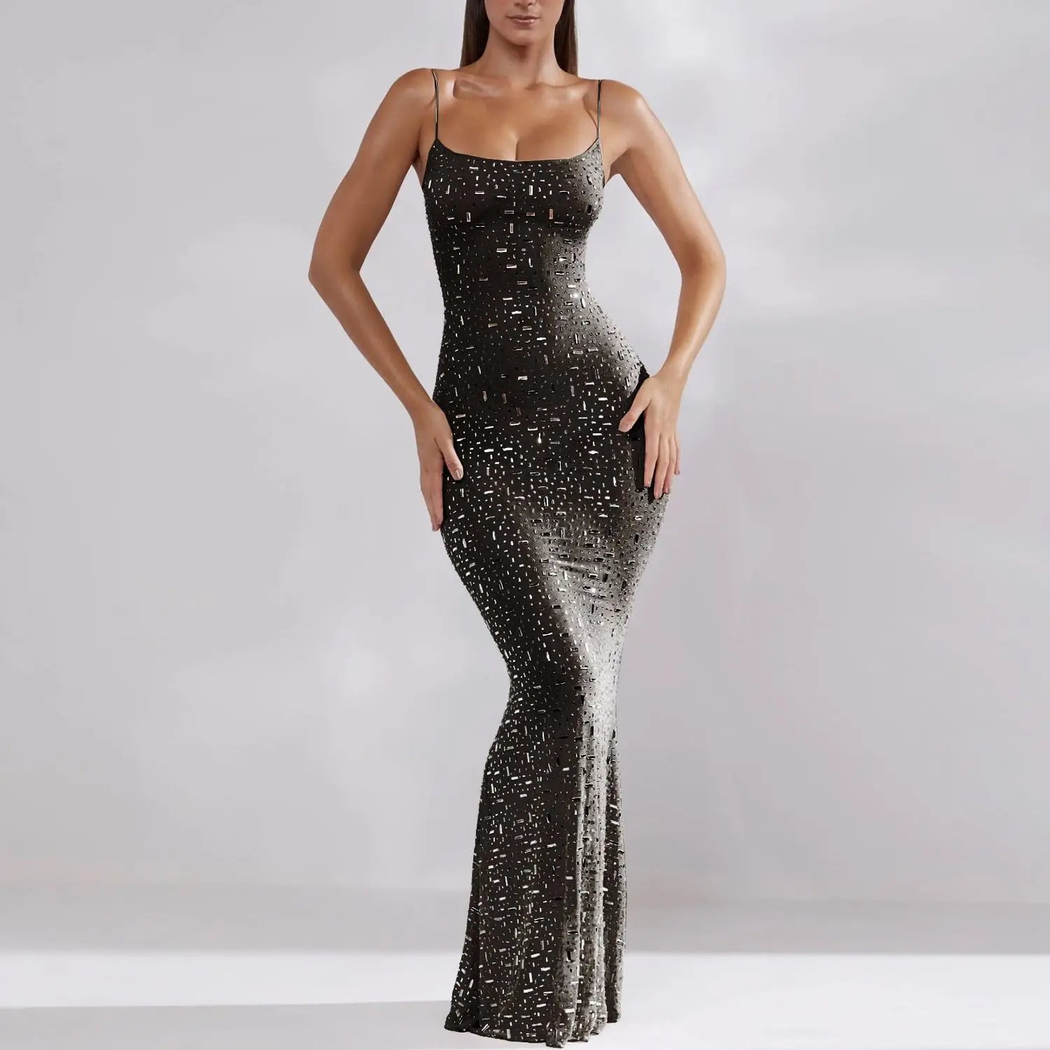 Beaded Strap Ball Gown