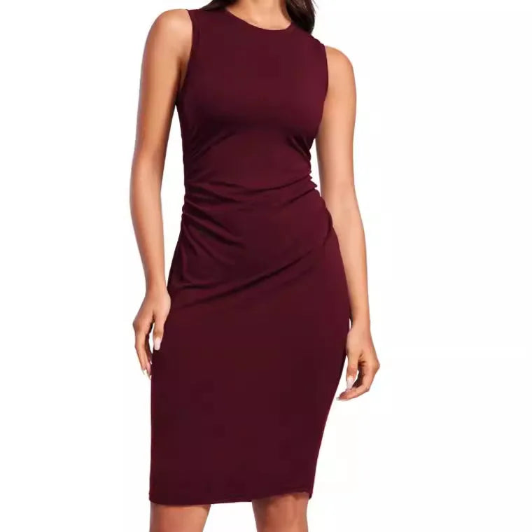 Pleated Midi Dress