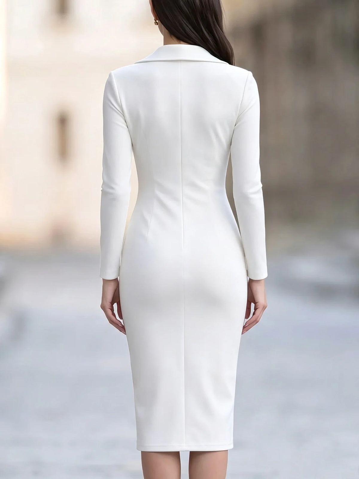 Zip Up Blazer Pencil Dress