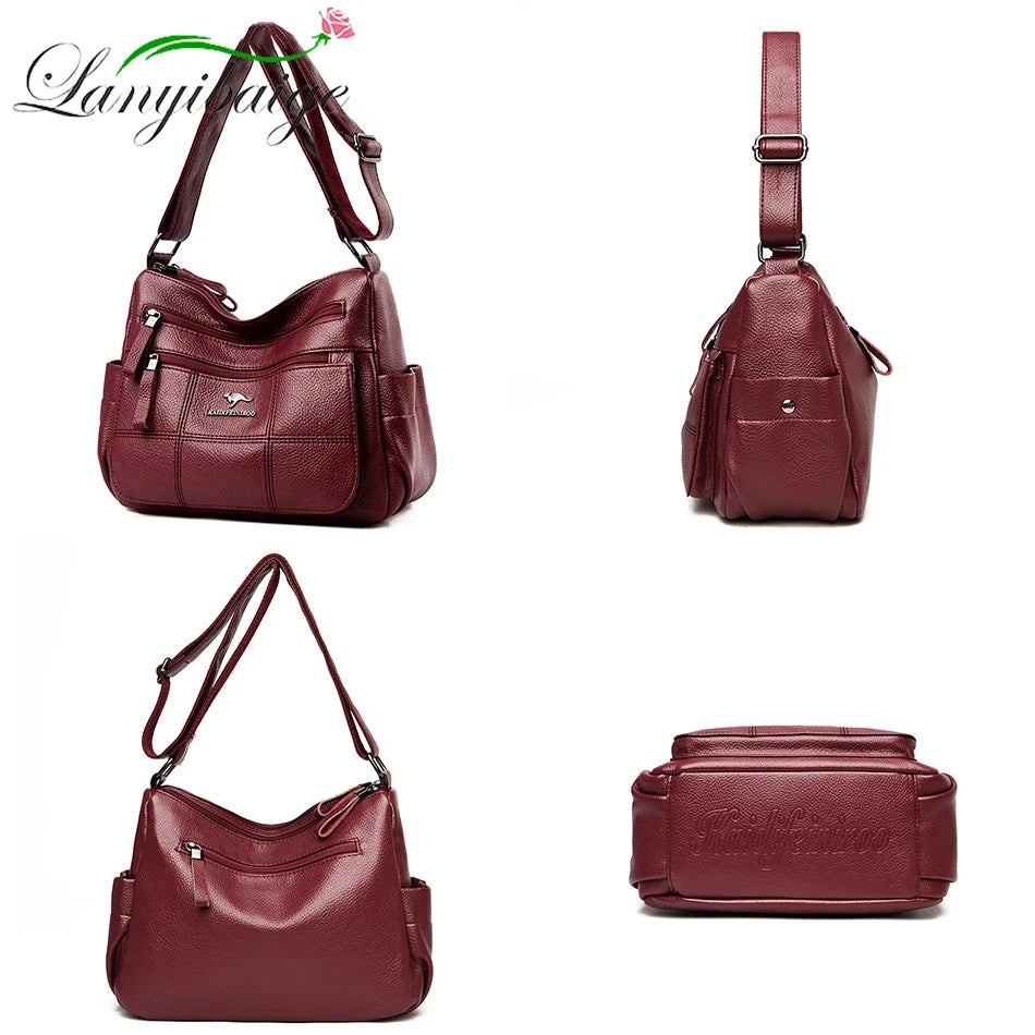 Leather Crossbody Tote