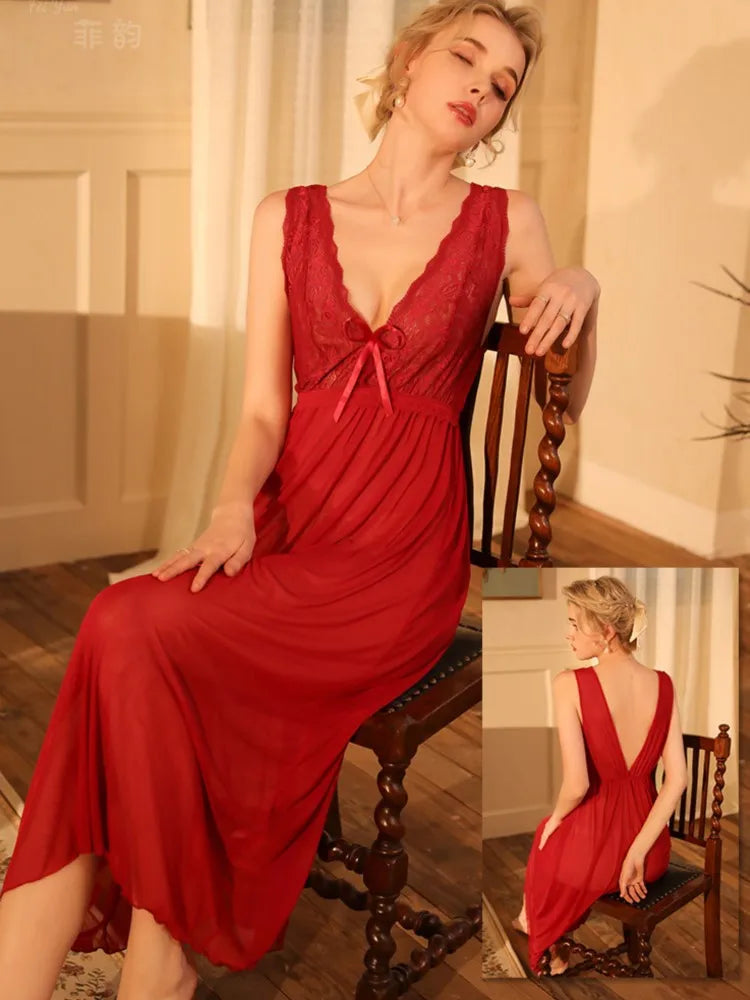 Lace Perspective Nightgown