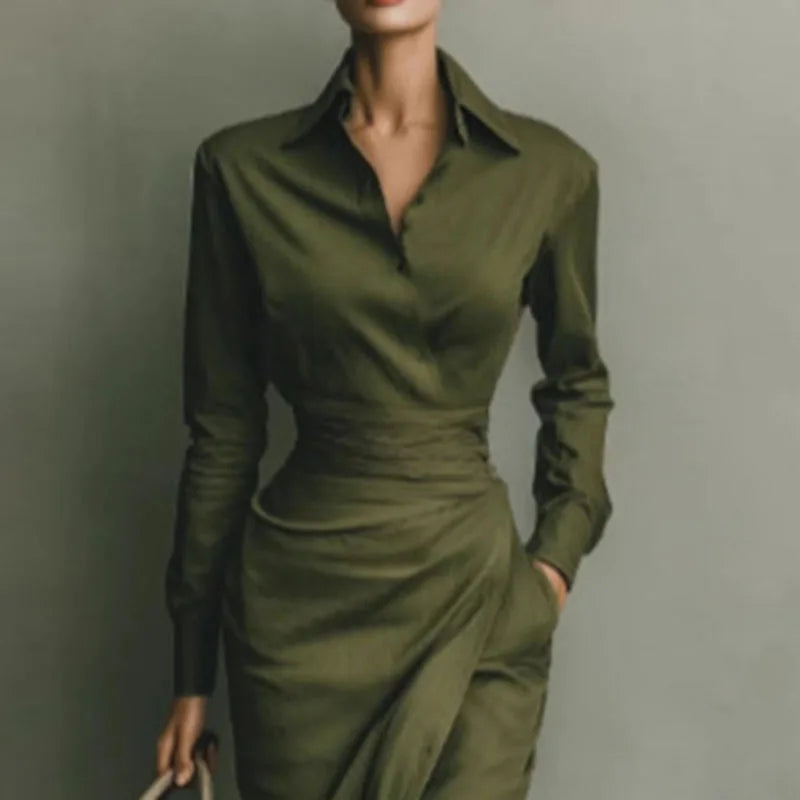 Polo Collar Bodycon Dress