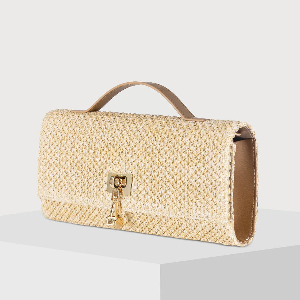 The Woven Straw Clutch