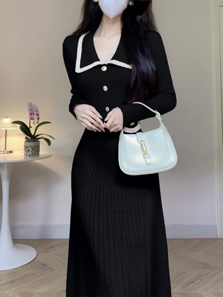 French Knit Midi Dress