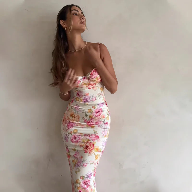 Floral Spaghetti Strap Dress