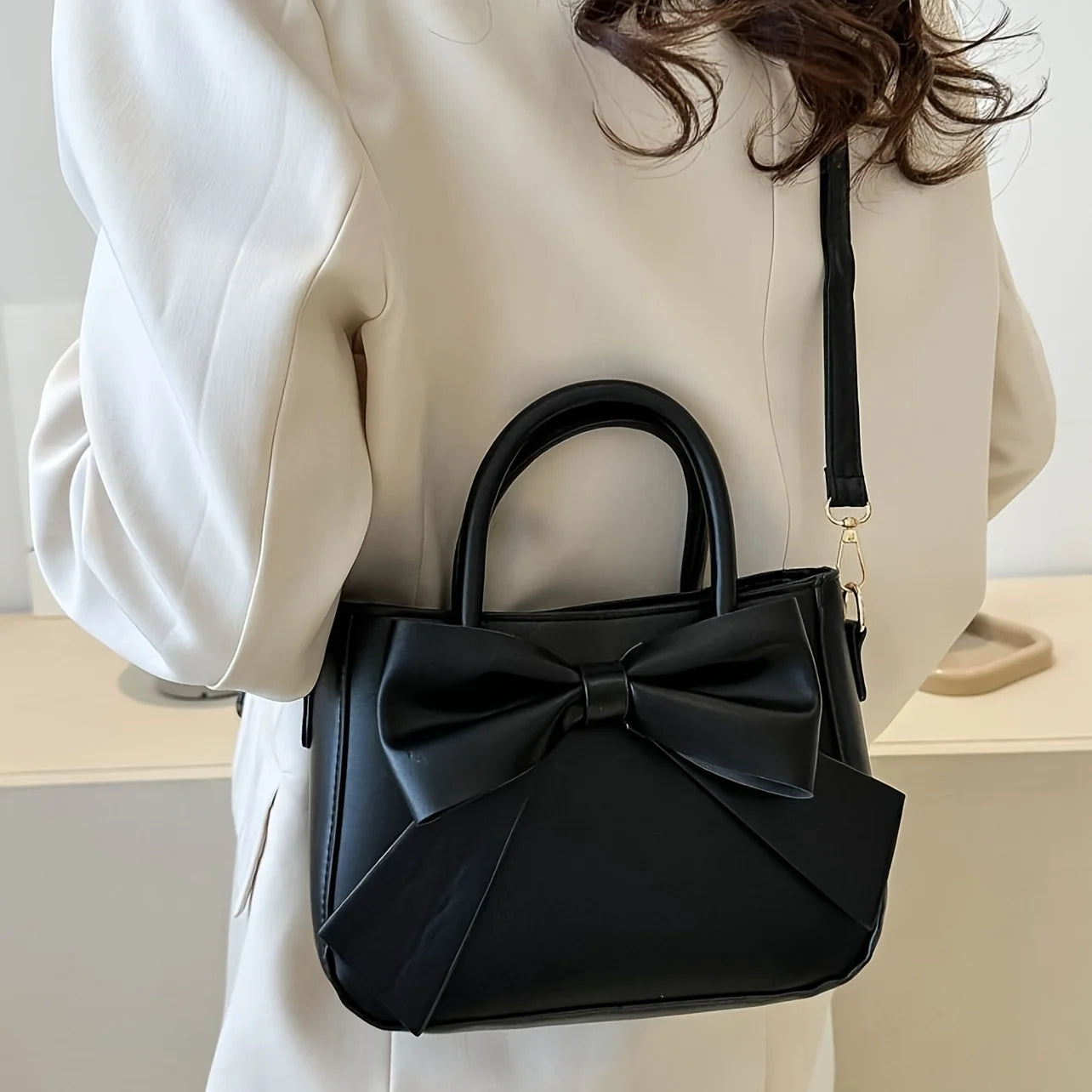 Black Bow Crossbody Bag