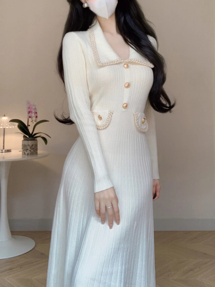 French Knit Midi Dress