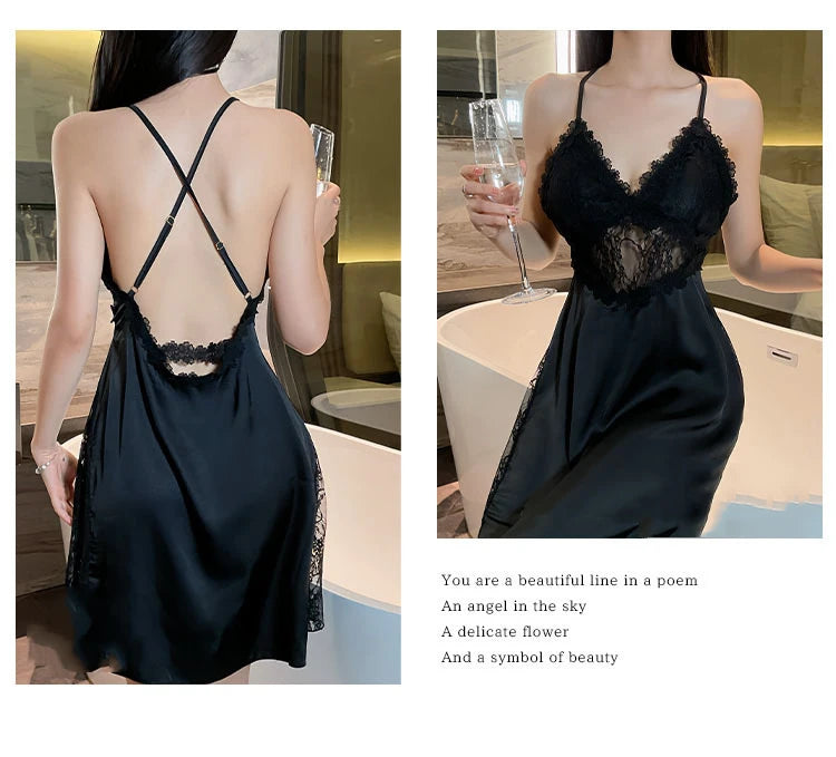 The Satin Lace Camisole Nightgown