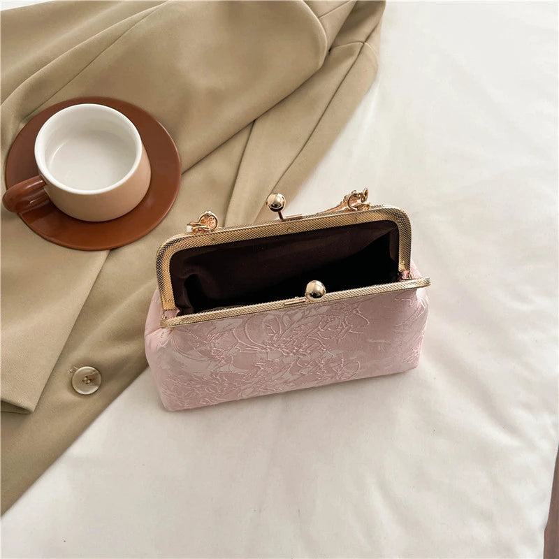 Pearl Lace Evening Clutch