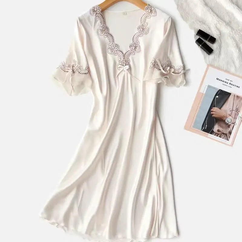 Vintage Satin and Lace Nightdress