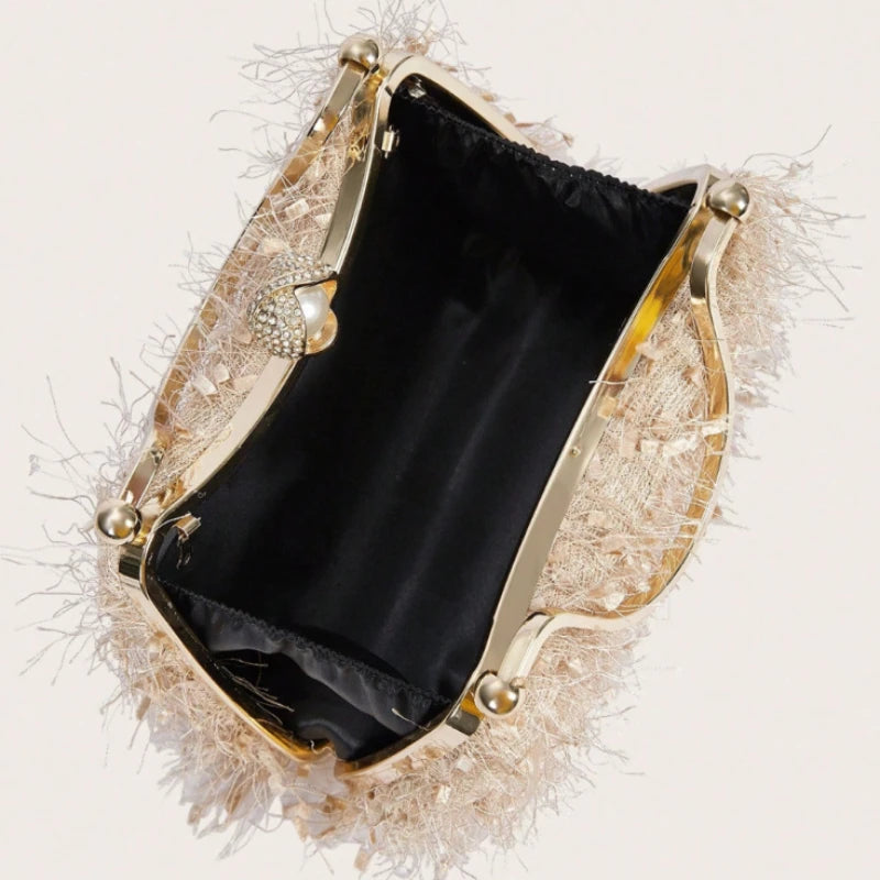Feather Tassel Clutch
