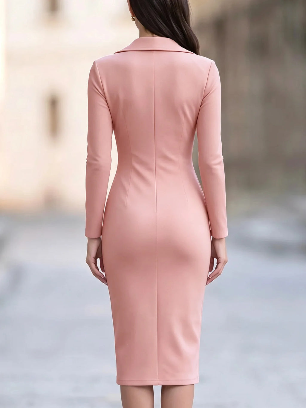 Zip Up Blazer Pencil Dress