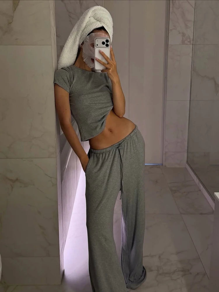 Chic Wide Leg Pants Set