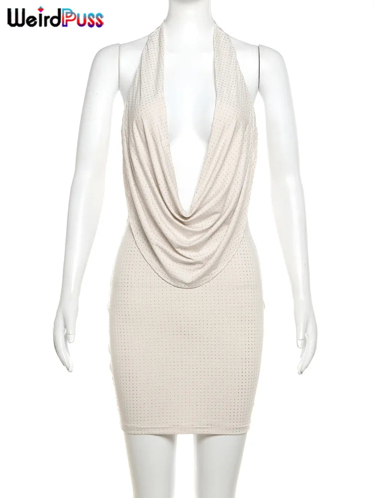 Sequin Halter Bodycon Dress